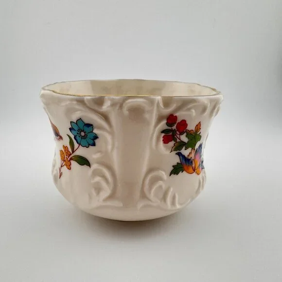 Vintage Aynsley Mini Creamer & Open Sugar Cottage Garden Fine English Bone China - Picture 11 of 15